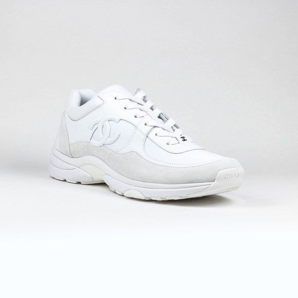 ❗️RARE ❗️CHANEL CC logo triple white sneakers - Picture 3 of 6
